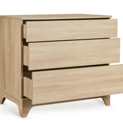 Chambre bébé duo tsugi lit 60 x 120 cm + commode avec plan à langer honey ash