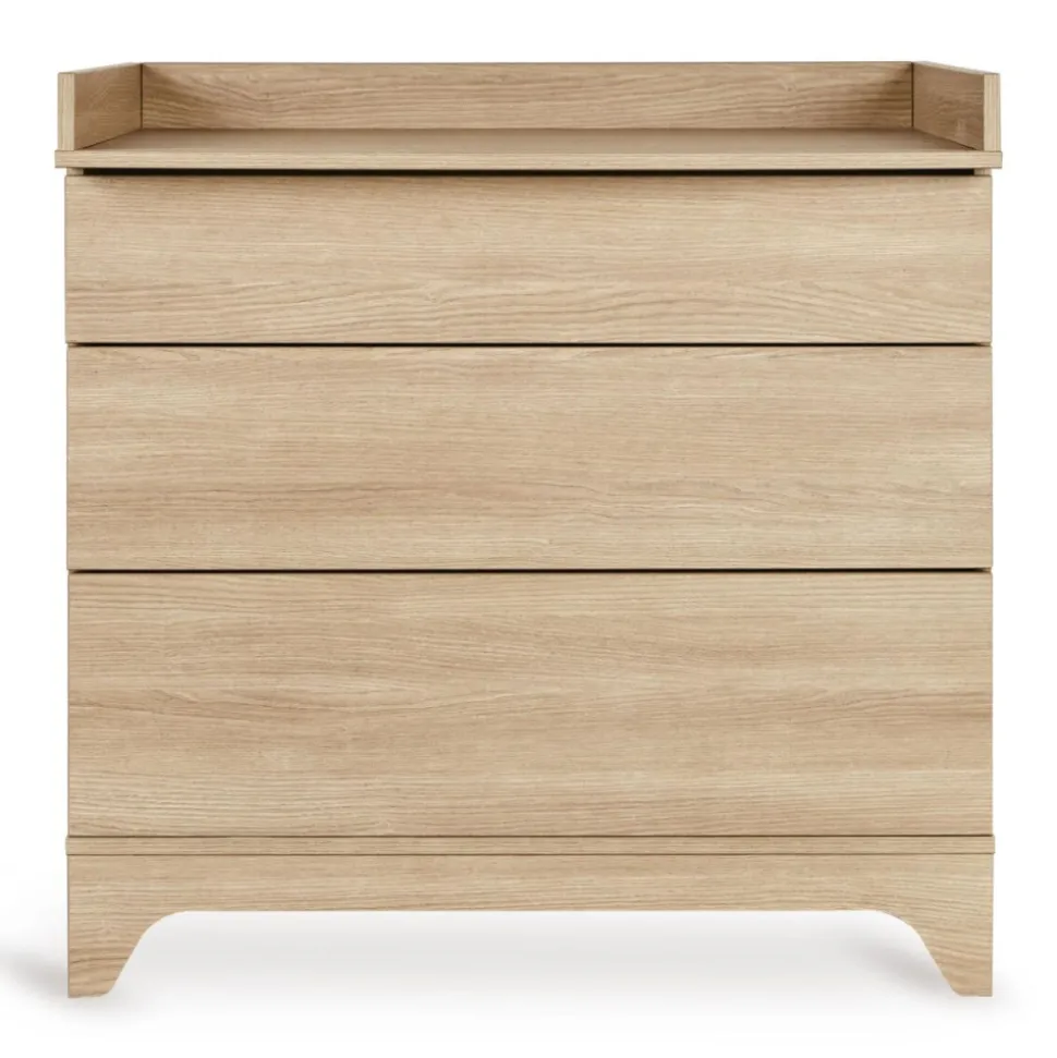 Chambre bébé duo tsugi lit 60 x 120 cm + commode avec plan à langer honey ash