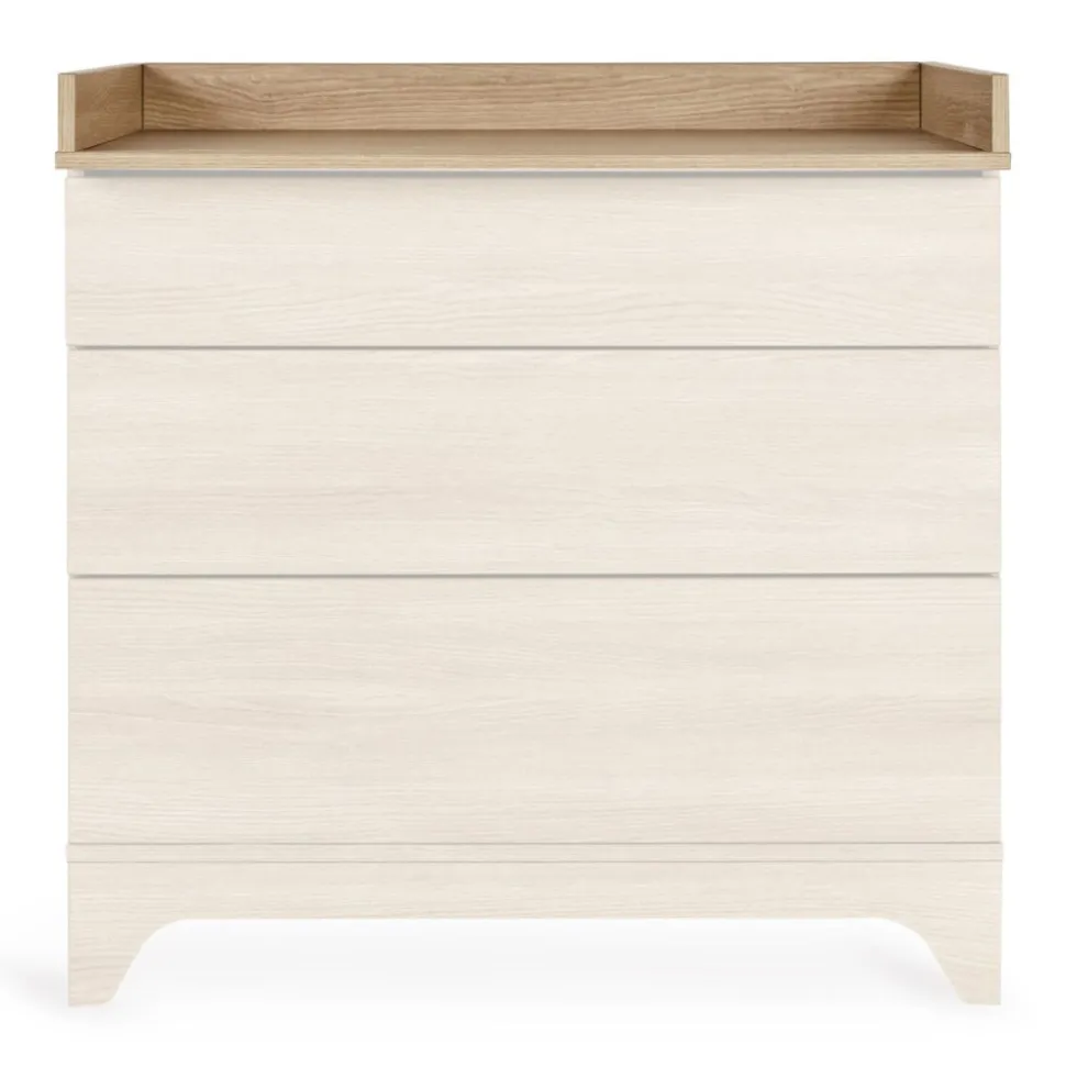 Chambre bébé duo tsugi lit 60 x 120 cm + commode avec plan à langer honey ash