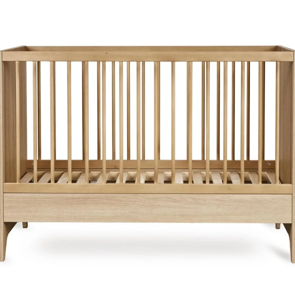 Chambre bébé duo tsugi lit 60 x 120 cm + commode avec plan à langer honey ash