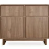 Chambre bébé trio kyo lit 70 x 140 cm + armoire xl + commode avec plan à langer - walnut