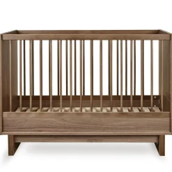 Chambre bébé trio kyo lit 70 x 120 cm + armoire xl + commode avec plan à langer - walnut