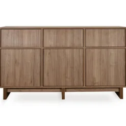 Chambre bébé trio kyo lit 70 x 120 cm + armoire xl + commode xl avec plan à langer - walnut