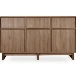 Chambre bébé trio kyo lit 70 x 120 cm + armoire + commode xl avec plan à langer - walnut
