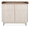 Chambre bébé trio kyo lit 70 x 140 cm + armoire xl + commode xl avec plan à langer - walnut