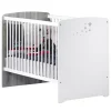 Chambre bébé trio lit bébé 120x60 + commode 2 tiroirs et une niche + armoire 2 portes nao