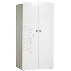 Chambre bébé trio lit bébé 120x60 + commode 2 portes + armoire 2 portes teddy