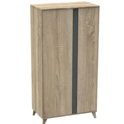 Chambre bébé trio lit bébé 60x120 + commode+armoire nova gris volcan