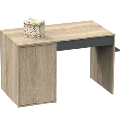 Chambre bébé trio lit bébé 60x120 + commode+armoire nova gris volcan