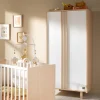 Chambre bébé trio lit 70x140cm + commode + armoire nature