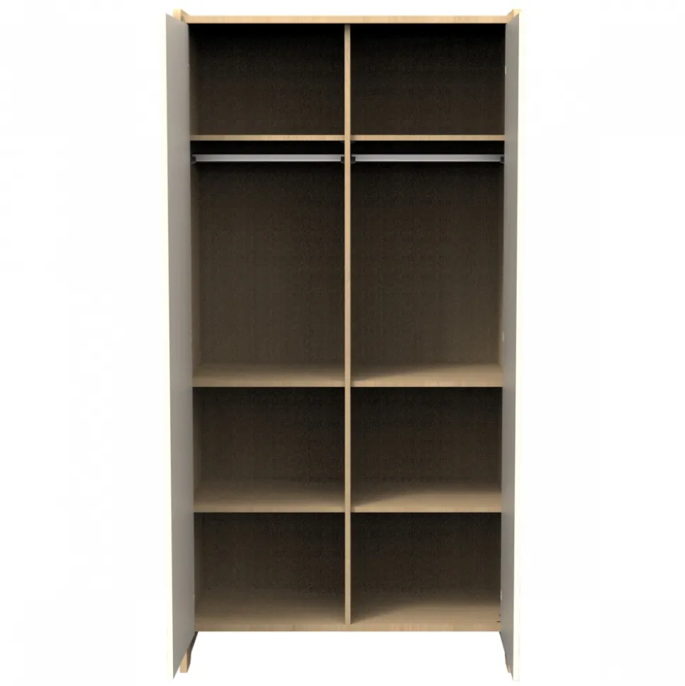 Chambre bébé trio lit 70x140cm + commode + armoire vanille