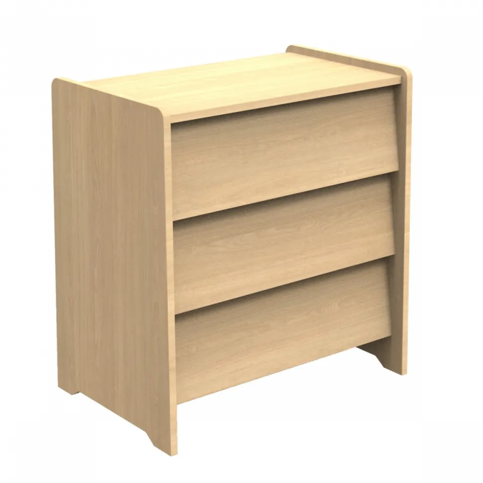 Chambre bébé trio lit 70x140cm + commode + armoire cannelle