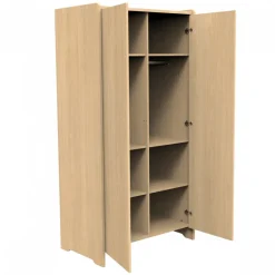 Chambre bébé trio lit 60x120cm + commode + armoire cannelle