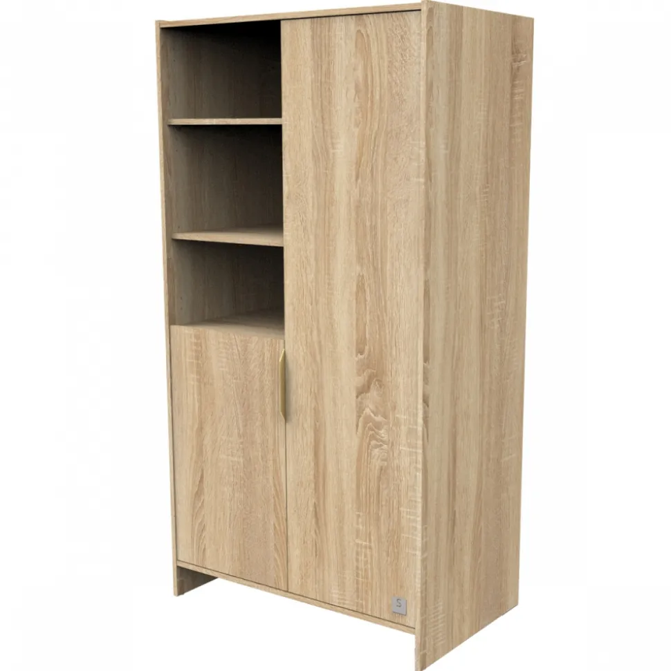 Chambre bébé trio lit 70x140cm + commode+ armoire azur
