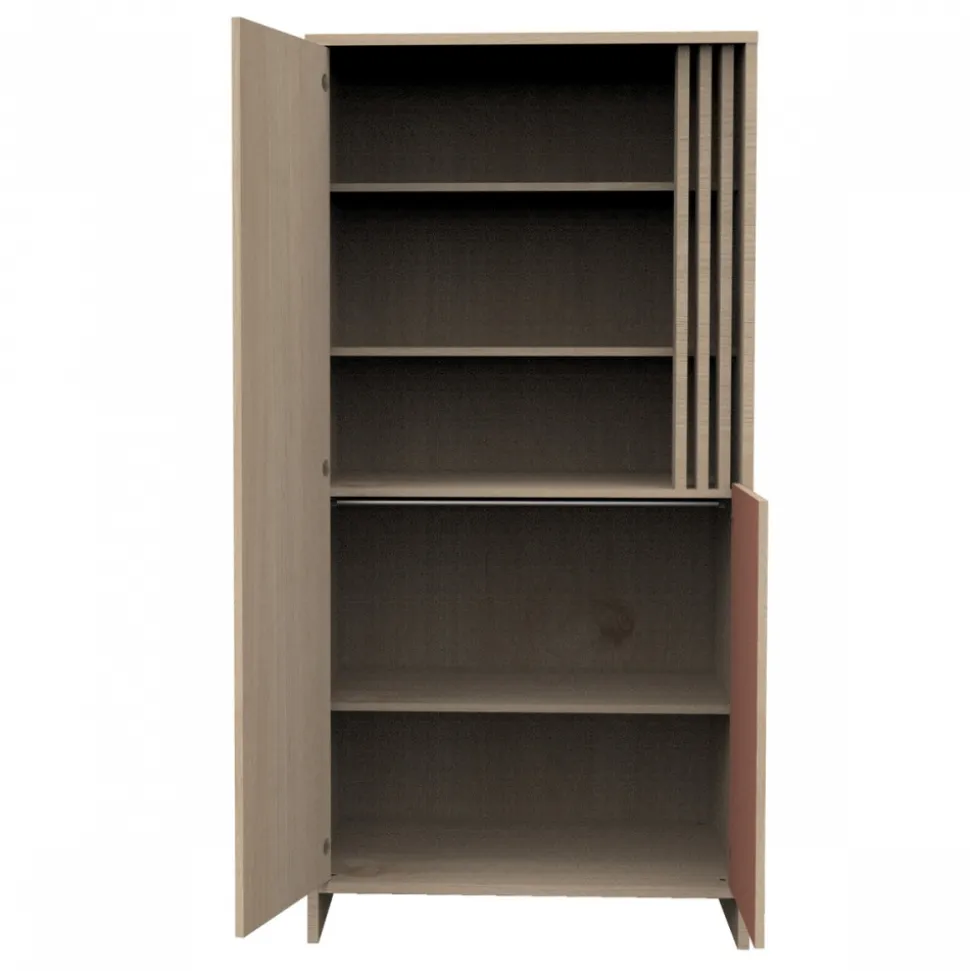 Chambre bébé trio lit 70x140cm + commode + armoire terracotta tokyo
