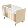 Chambre bébé trio lit 60x120cm (non transformable) + commode + armoire nature