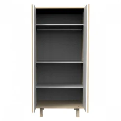 Chambre bébé trio lit 60x120cm (non transformable) + commode + armoire nature