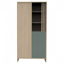 Chambre bébé trio lit 60x120cm (non transformable) + commode + armoire sauge tokyo