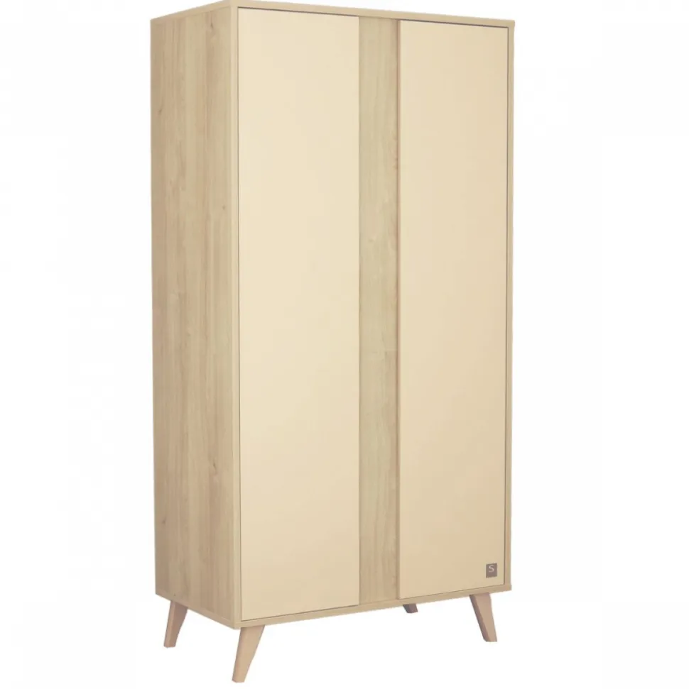 Chambre bébé trio lit 60x120cm transformable + commode 3 tiroirs + armoire melinee