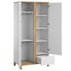 Chambre bébé trio lit 70x140 + commode + armoire blanc altitude