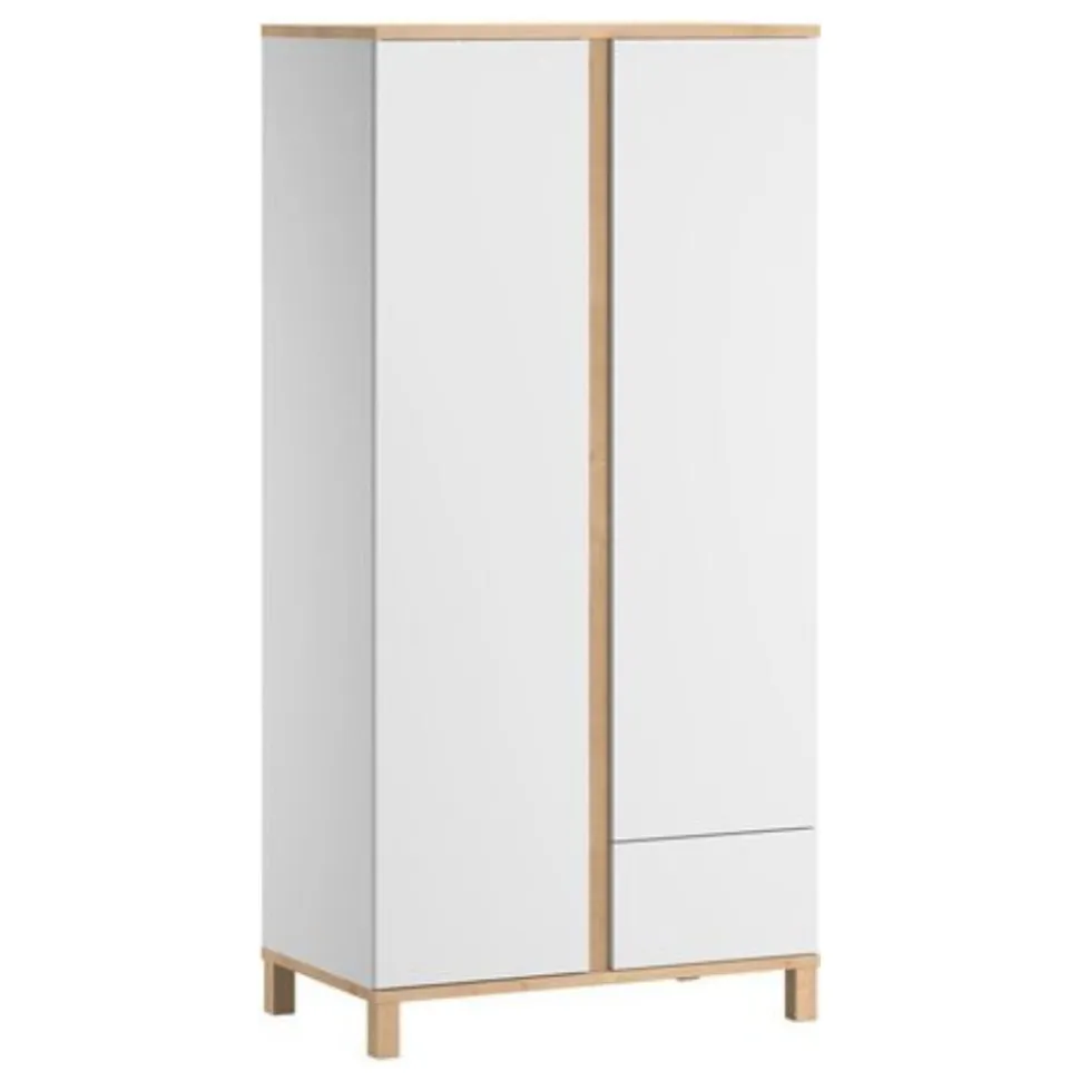 Chambre bébé trio lit 70x140 + commode + armoire blanc altitude
