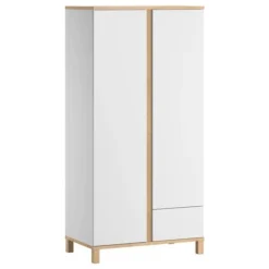 Chambre bébé trio lit 60x120 + commode + armoire blanc altitude