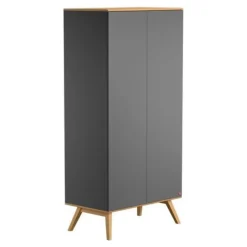 Chambre bébé trio lit 60x120 + commode + armoire gris nature