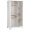 Chambre bébé trio lit 60x120 + commode + armoire blanc leaf