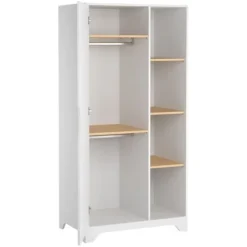 Chambre bébé trio lit 60x120 + commode + armoire blanc leaf