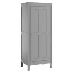 Chambre bébé trio lit 70x140 + commode + armoire gris clair milenne