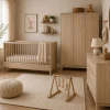 Chambre bébé trio tsugi lit 70 x 120 cm + armoire xl + commode avec plan à langer honey ash
