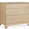 Chambre bébé trio tsugi lit 70 x 140 cm + armoire + commode avec plan à langer honey ash