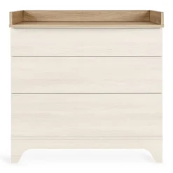 Chambre bébé trio tsugi lit 70 x 140 cm + armoire + commode avec plan à langer honey ash