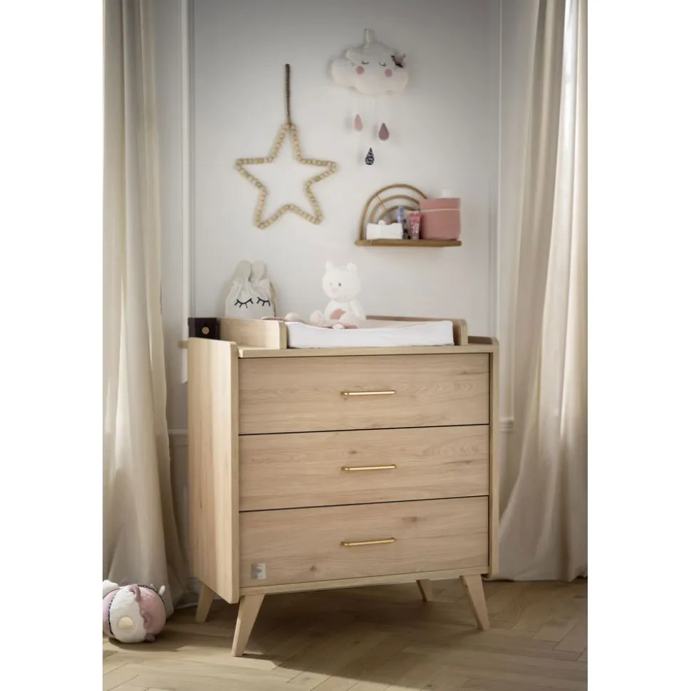 Chambre bébé trio 70x140cm + commode + armoire arty