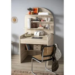 Chambre duo arche lit transformable + commode/bureau chêne