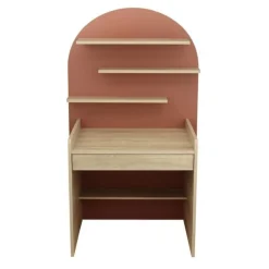 Chambre duo arche lit transformable + commode/bureau terracotta
