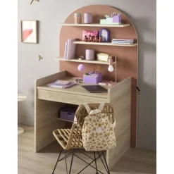 Chambre duo arche lit transformable + commode/bureau terracotta