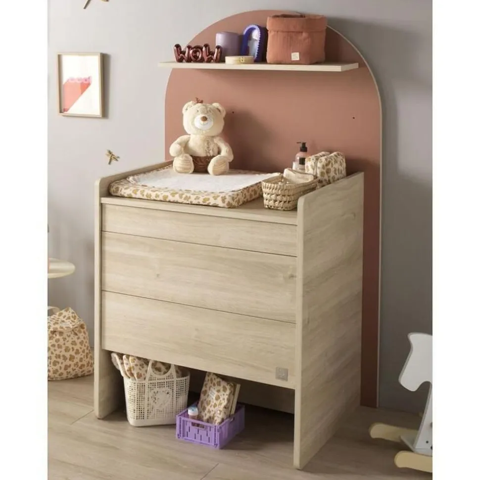 Chambre duo arche lit transformable + commode/bureau terracotta