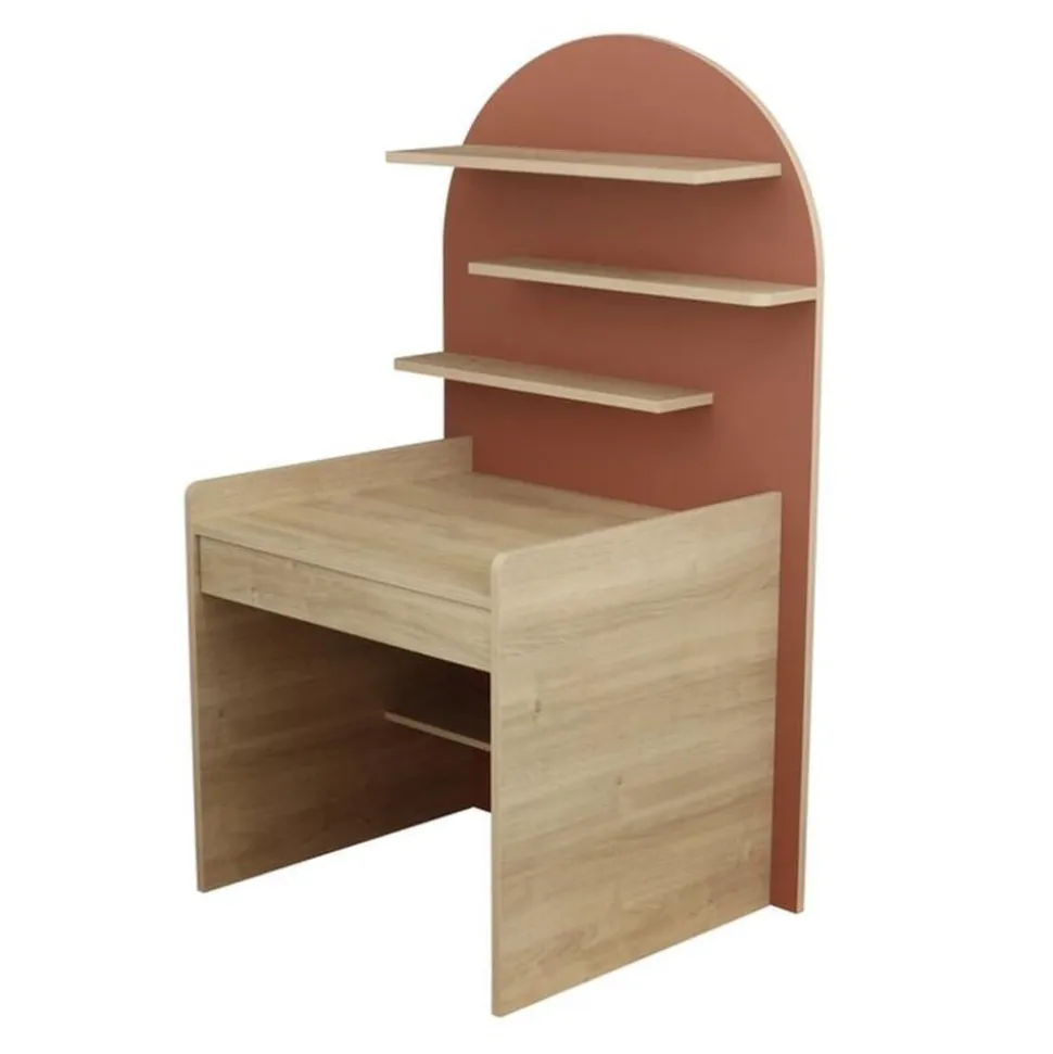 Chambre duo arche lit transformable + commode/bureau terracotta