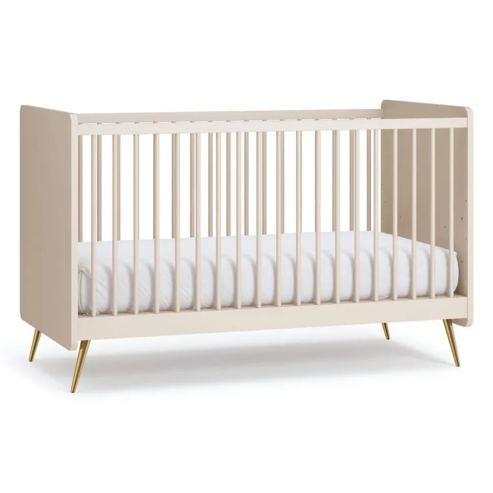 Chambre duo beige lit 70x140 + commode - collection lunea