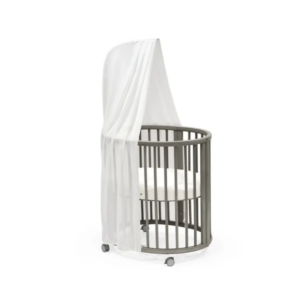 Chambre duo berceau sleepi gris + commode sleepi blanc