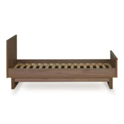Chambre duo kyo lit bébé évolutif 70 x 140 cm + commode avec plan à langer - walnut