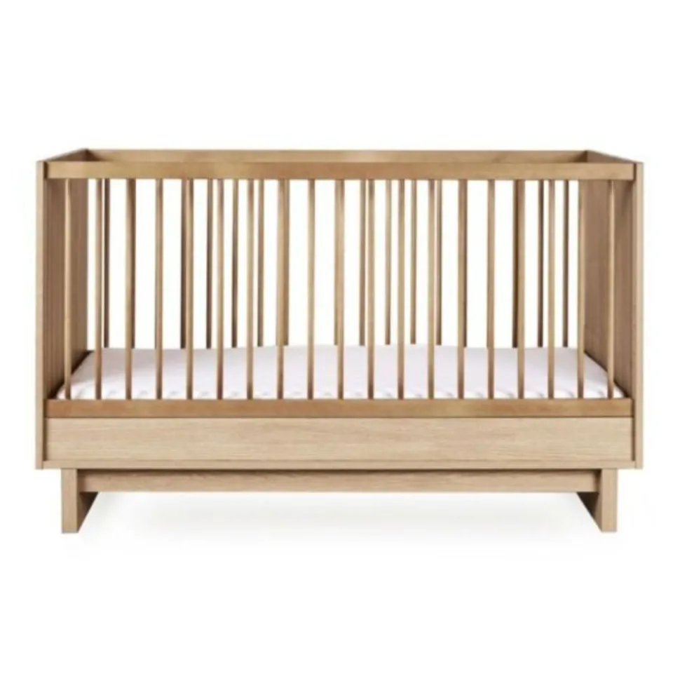 Chambre duo kyo lit bébé évolutif 70 x 140 cm + commode avec plan à langer - walnut