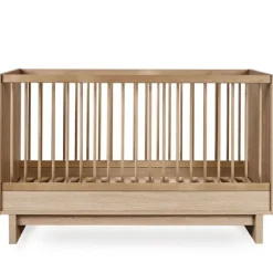 Chambre duo kyo lit bébé évolutif 70 x 140 cm + commode avec plan à langer - walnut