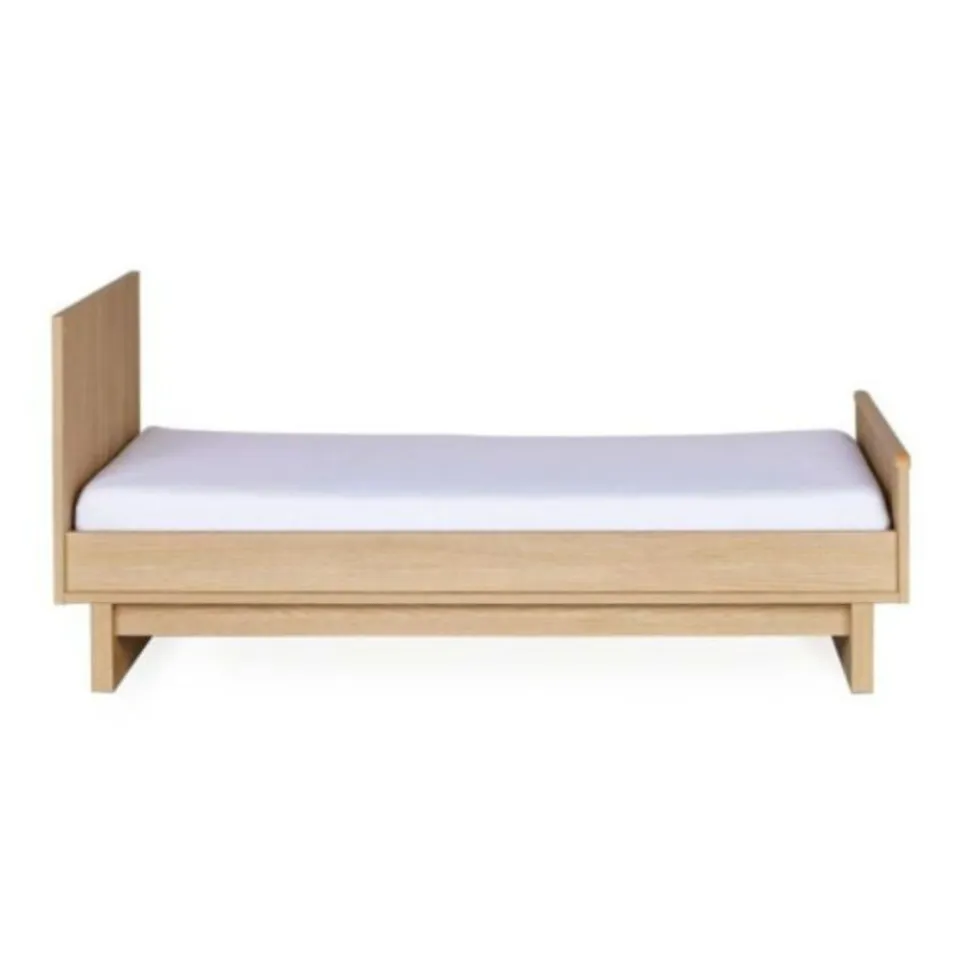 Chambre duo kyo lit bébé évolutif 70 x 140 cm + commode avec plan à langer - walnut