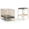 Chambre duo lit bébé et table à langer brut