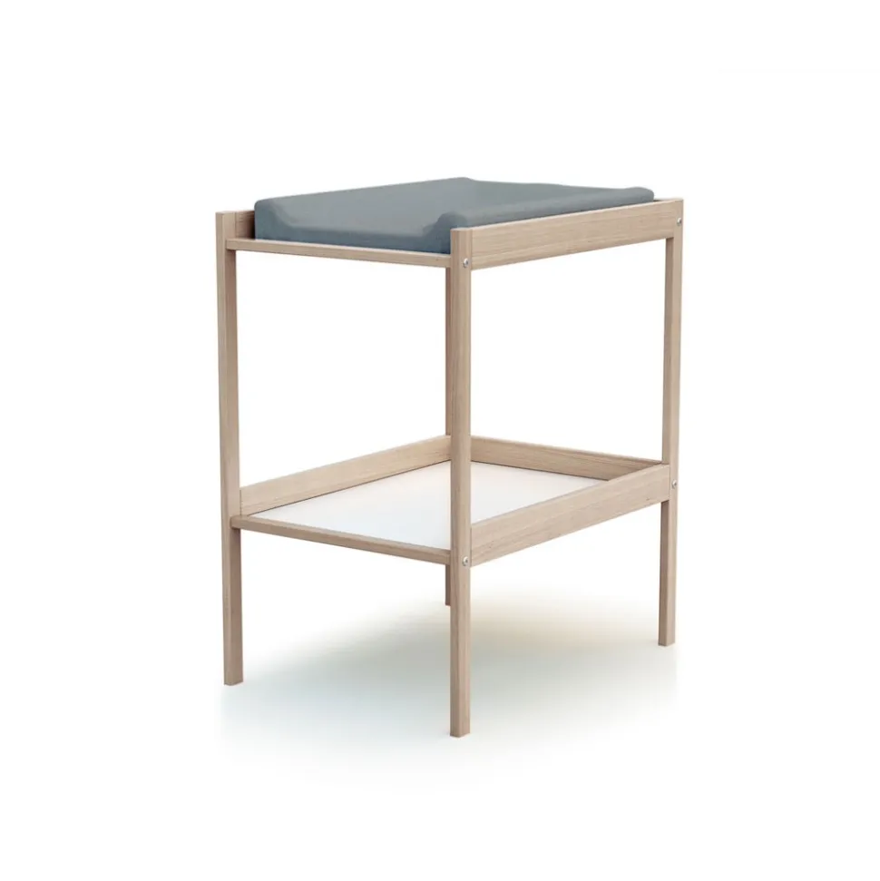 Chambre duo lit bébé et table à langer brut