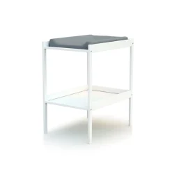 Chambre duo lit bébé et table à langer blanc