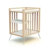 Chambre duo lit bébé only de jurababy hêtre et acier 60x120 + table a langer