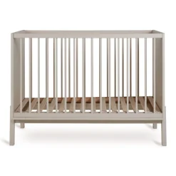 Chambre duo lit bébé 60x120 cm ashi argile+commode 3 tiroirs avec plan à langer